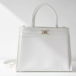 Textured Tote Bag with Handles