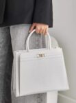 Textured Tote Bag with Handles