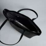 Geometric Print Tote Bag with Pouch