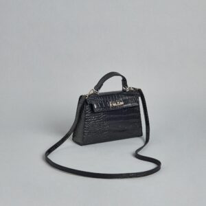 Textured Crossbody Bag with Top Handle