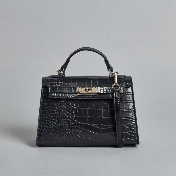 Textured Crossbody Bag with Top Handle