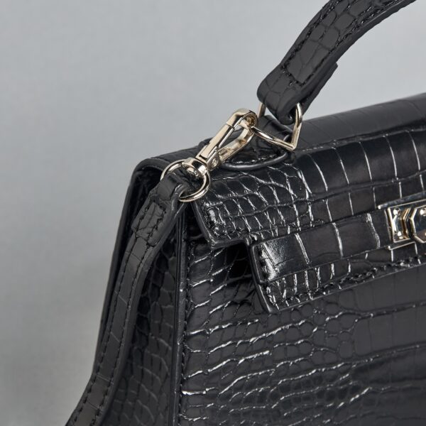 Textured Crossbody Bag with Top Handle