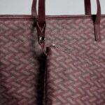 Geometric Print Tote Bag with Pouch