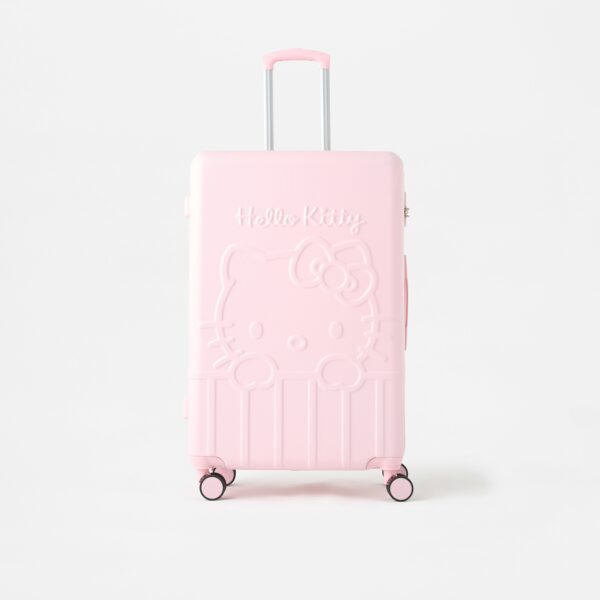Hello Kitty Embossed Hardcase Trolley Bag with Retractable Handle
