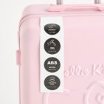 Hello Kitty Embossed Hardcase Trolley Bag with Retractable Handle