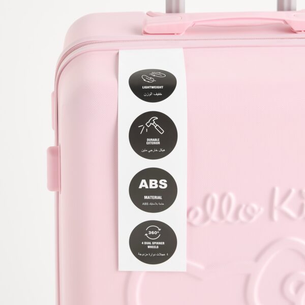 Hello Kitty Embossed Hardcase Trolley Bag with Retractable Handle