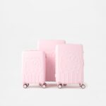 Hello Kitty Embossed Hardcase Trolley Bag with Retractable Handle