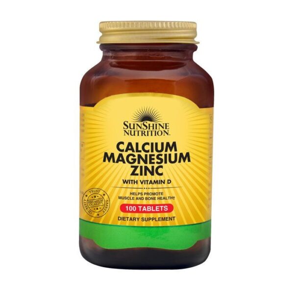 Sunshine Nutrition Calcium Magnesium Zinc With Vitamin D 100 Tablets