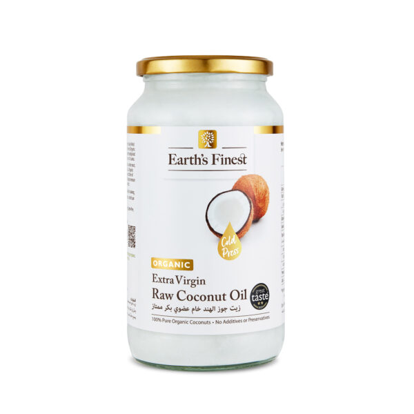 Earth's Finest Organic Extra Virgin Raw Coconut Oil, 100% Pure, Cold-Pressed, Unrefined, No Additives, 950ml