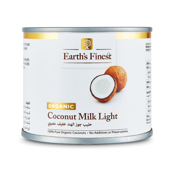 Earth's Finest Organic Coconut Milk Light, Unsweetened, Vegan, Dairy-Free, BPA-Free, Low-Fat & Long Life, 200ml