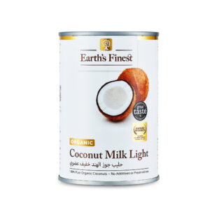 Earth's Finest Organic Coconut Milk Light, Unsweetened, Vegan, Dairy-Free, BPA-Free, Low-Fat & Long Life, 400ml