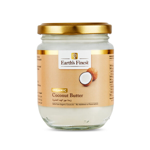 Earth's Finest Organic Coconut Butter, 100% Pure, Vegan, Plant-Based Spread for Cooking & Desserts, 200ml