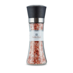Earth's Finest Pink Himalayan Salt, 100% Pure, Coarse Grain Rock Salt in Refillable Glass Grinder, 200g
