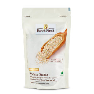 Earth's Finest Organic White Quinoa, Rich in Protein and Fiber, Non-GMO, Unrefined, Gluten-Free Superfood – 340g