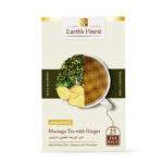 Earth's Finest Organic Moringa with Ginger, Superfood Herbal Tea, Antioxidant-Rich, Caffeine-Free, 25 Bags