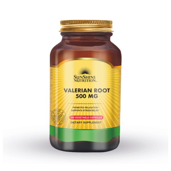 Sunshine Nutrition Valerian Root 500mg, Natural Sleep, Relaxation and Stress Support, 100 Vegetable Capsules