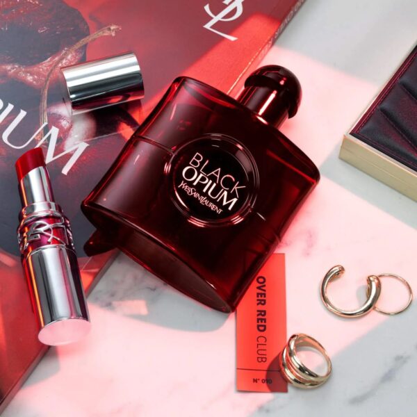 Black Opium Eau de Parfum Over Red with Cherry & Coffee