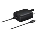 Samsung Power Adapter With USB-C To USB-C Data Sync And Charging Cable Black 45W