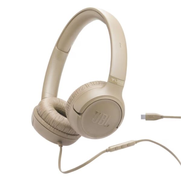 JBL Tune 530C USB-C Wired On-Ear Headphones - Beige