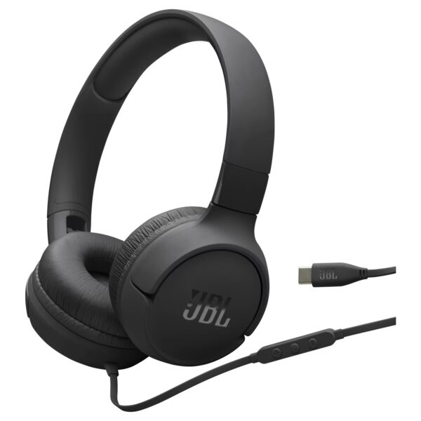 JBL Tune 520C Wired Over-Ear Headphone, Black