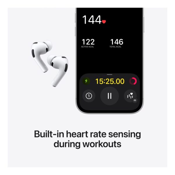 Apple AirPods Pro 3 Truly Wireless Bluetooth In-Ear Earbuds, White