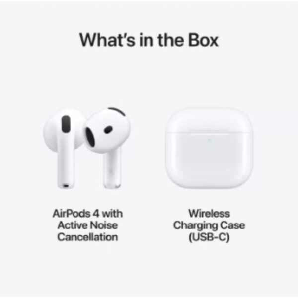 Apple AirPods 4 Truly Wireless Bluetooth In-Ear Earbuds With Charging Case White